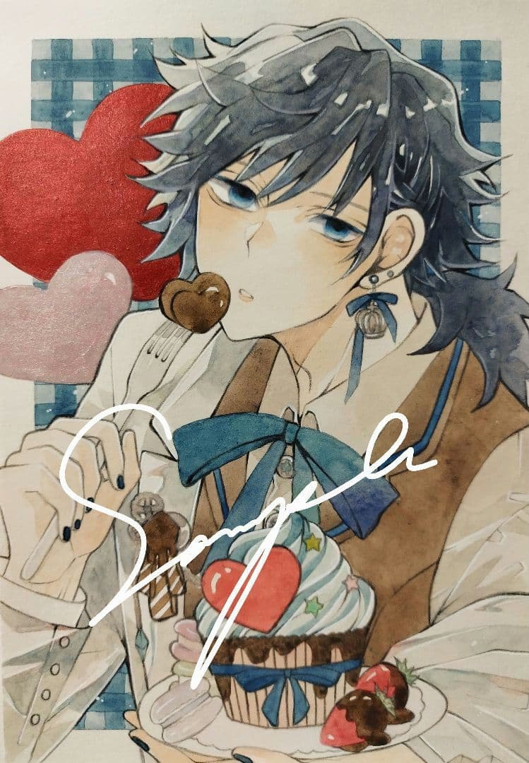 手描きイラスト　バレンタイン