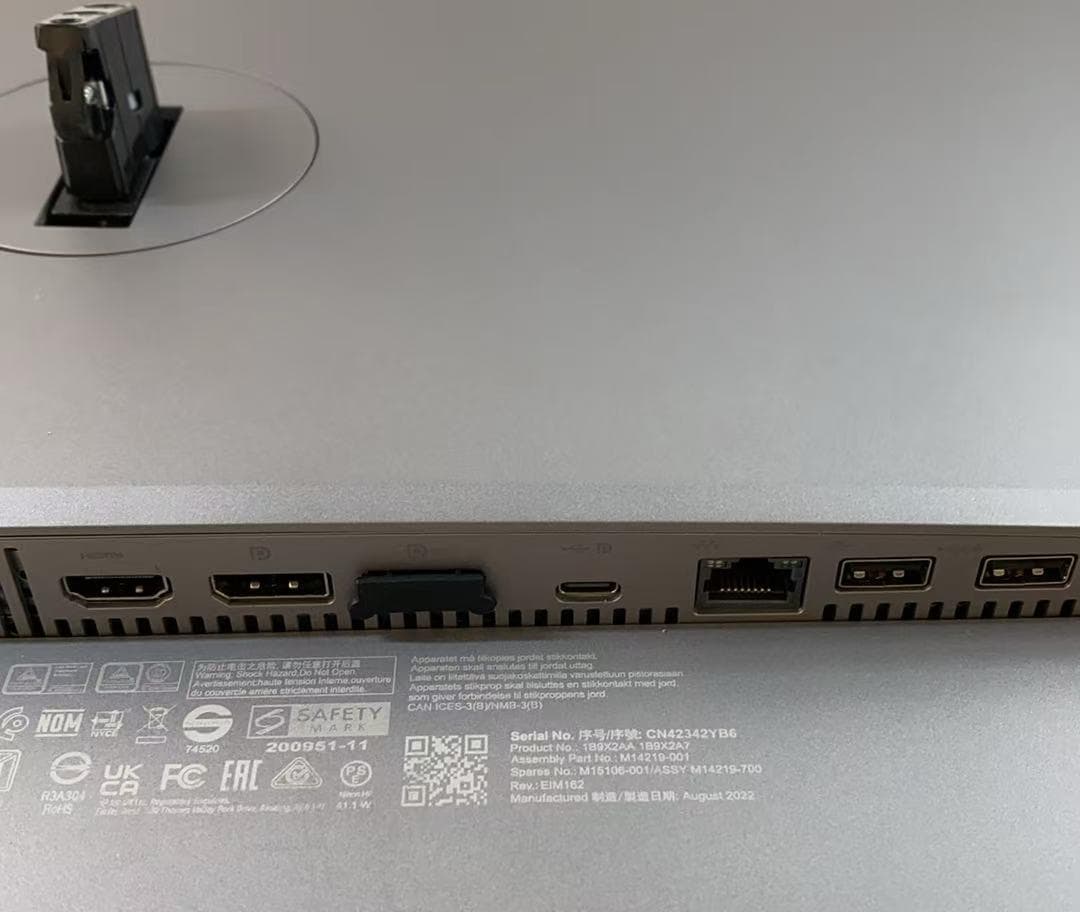 HP Z27U G3 27インチ　液晶モニタ2K Type-C HDM