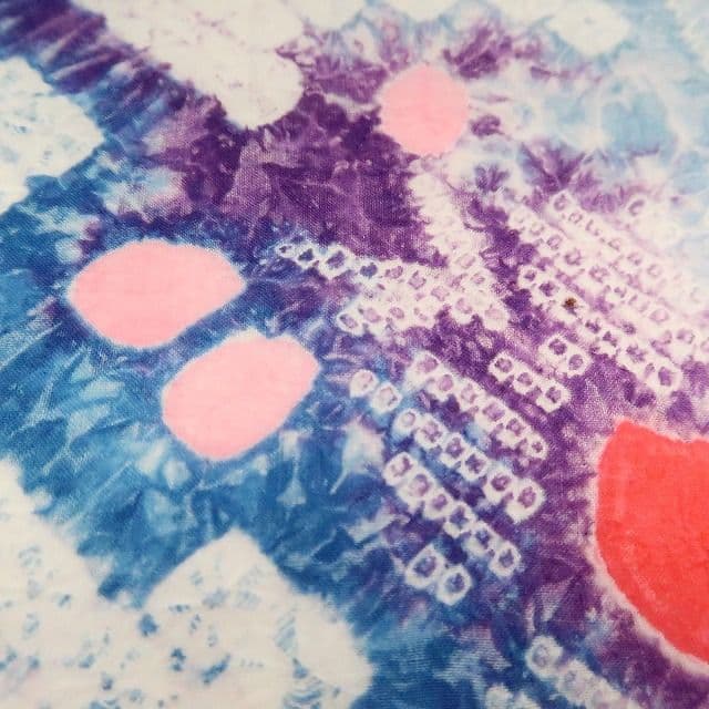 ｍ1951＊有松鳴海絞り 夏着物 綿 手縫い仕立て 高級浴衣