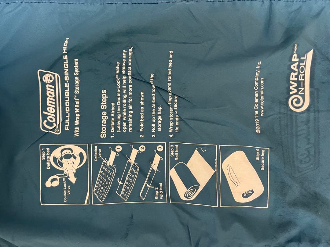 エアーベッド Coleman コールマン ダブル　キャップ　車中泊