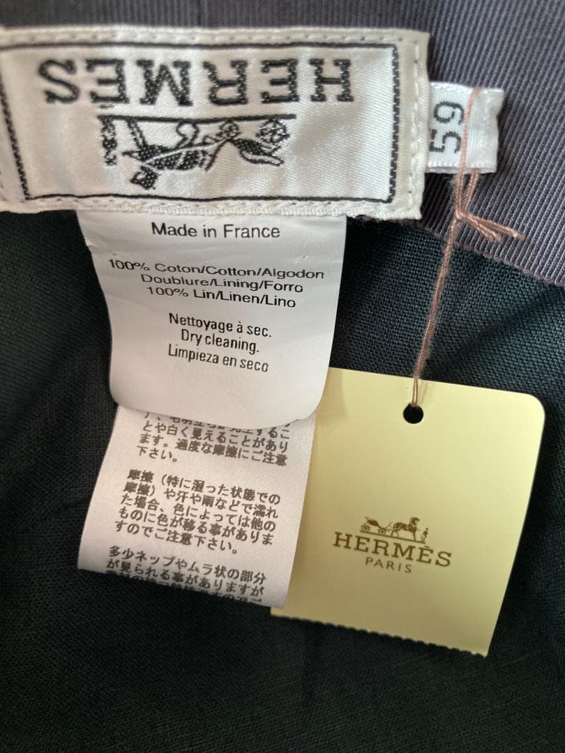 エルメス コットン×リネン ハット