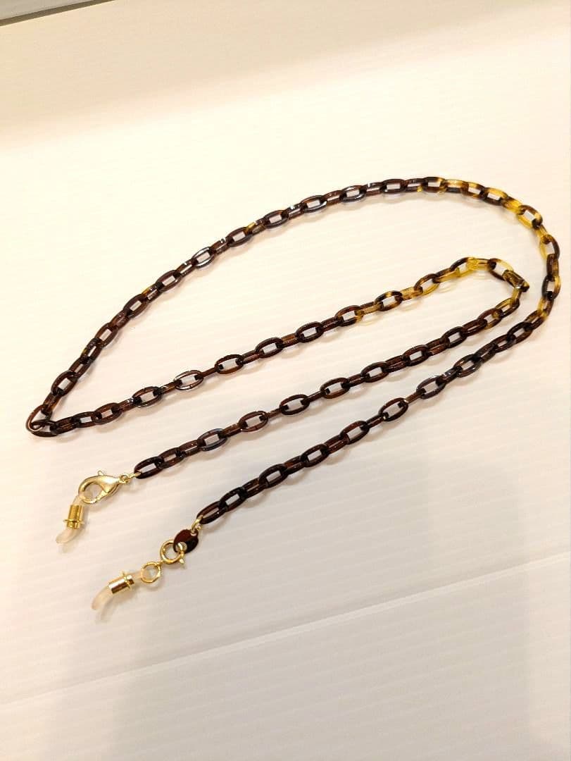 【極美品】べっこう堂本鼈甲眼鏡チェーン＆ネックレス2Way