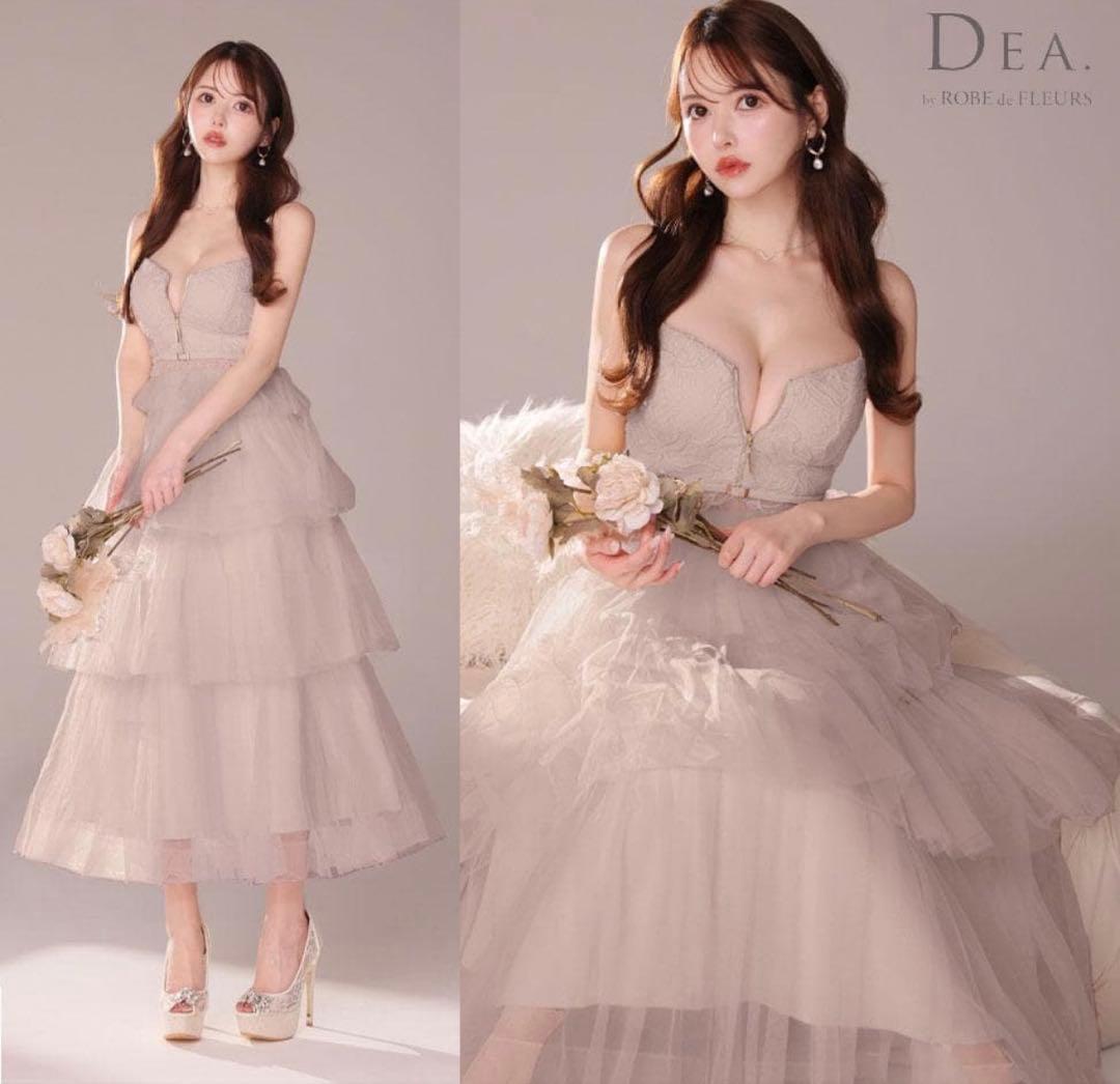 ROBE de FLEURS ローブドフルール ロングキャバドレス DE3445