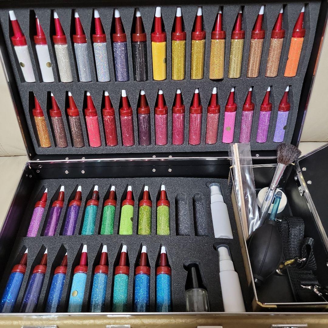 ボディージュエリーアートセット46色♡ ダイヤモンドパウダーグリッター