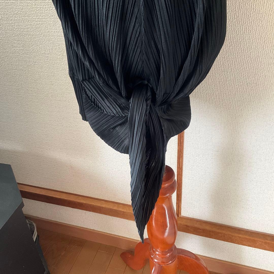 イッセイミヤケプリーツプリーズ黒 チュニックアシメントリー