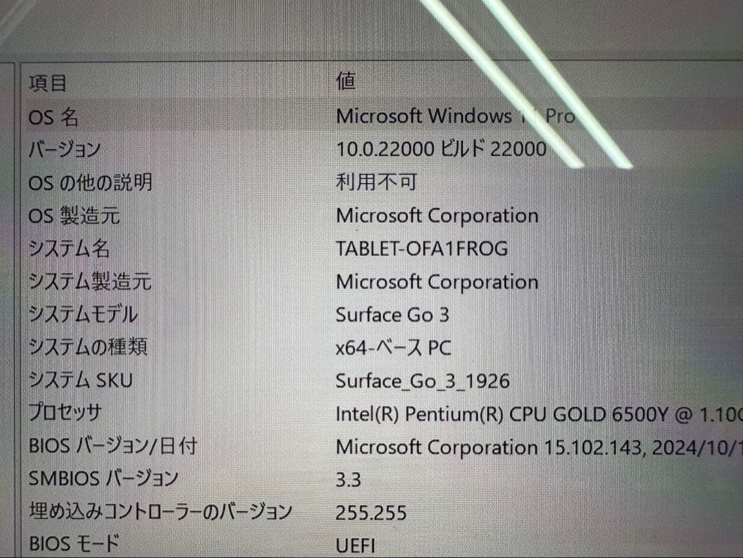 Windowsタブレット本体 Microsoft Surface Pro