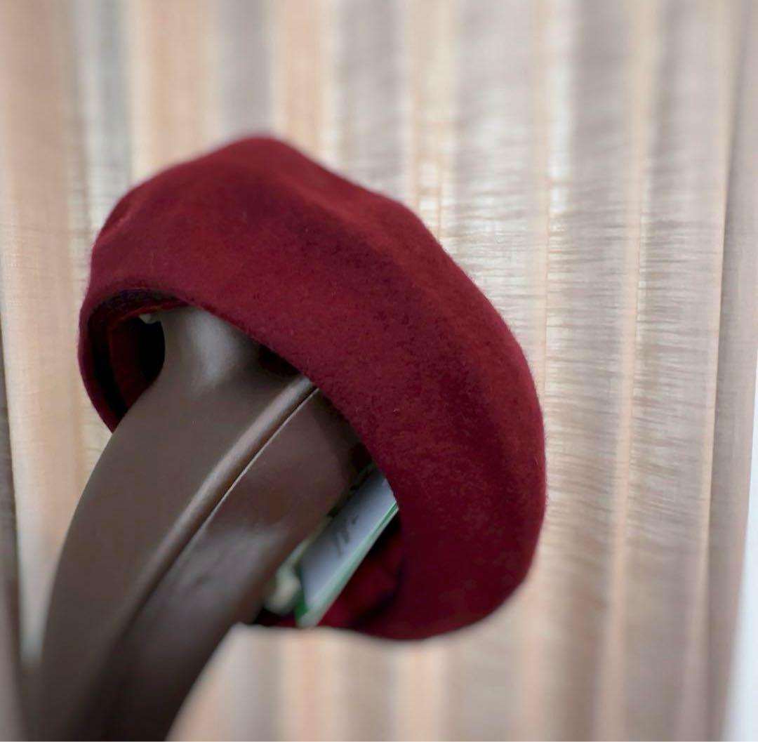 ラスト！日本製ヴィヴィアンウエストウッド　オーブ刺繍　ベレー帽　ワインレッド