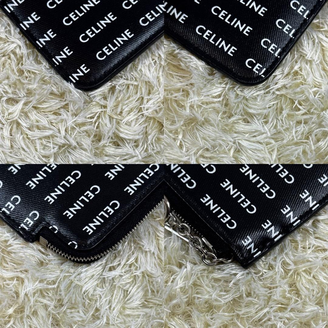 極美品✨セリーヌ　ケース　キーケース　チェーン　ロゴマニア　ブラック