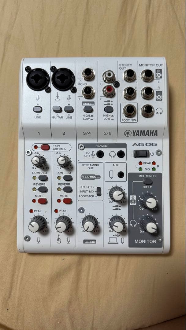 YAMAHA AG06mk2 フットスイッチ付 オーディオインターフェース