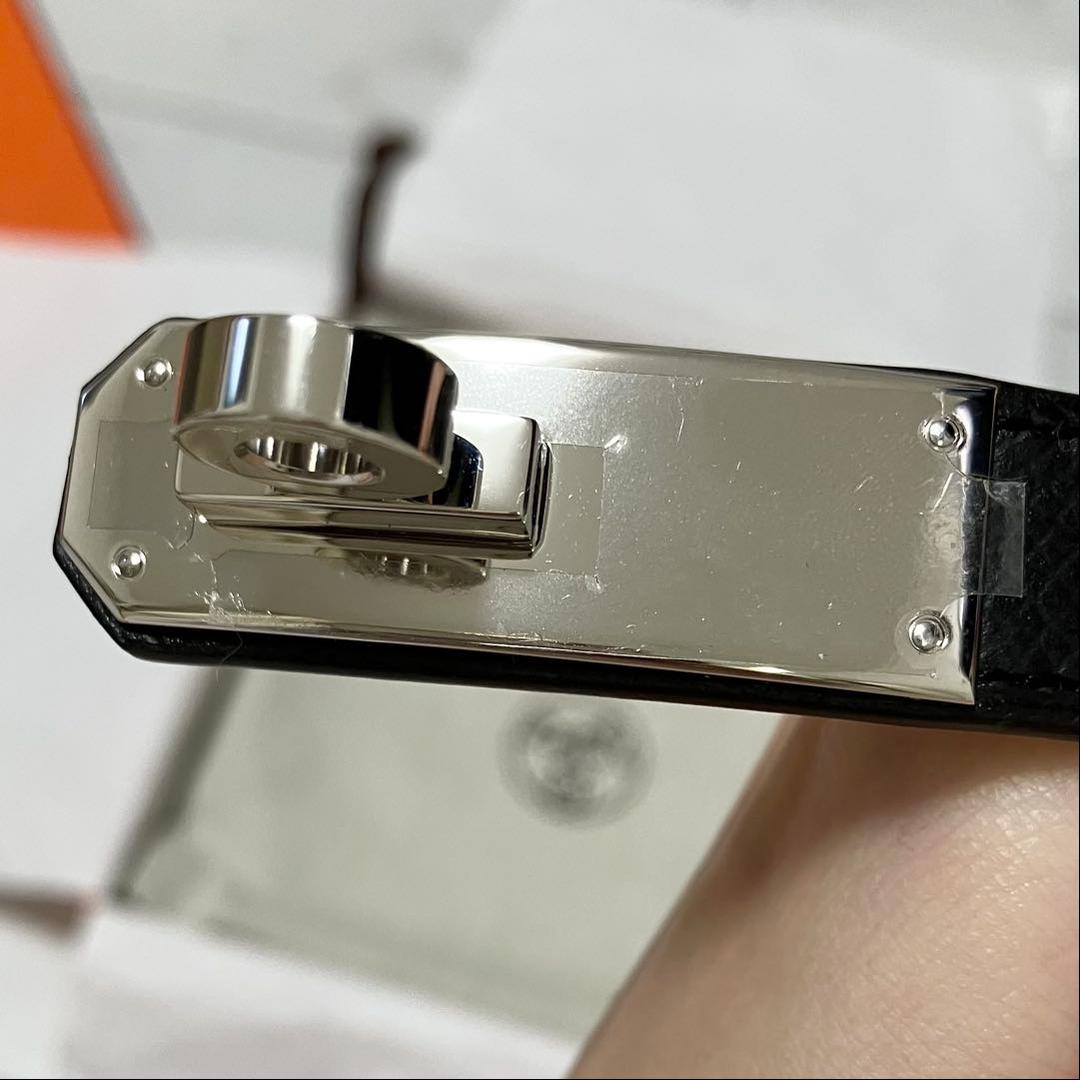 HERMES エルメス 2025年 K刻印ケリーベルト 18 ブラック シルバー