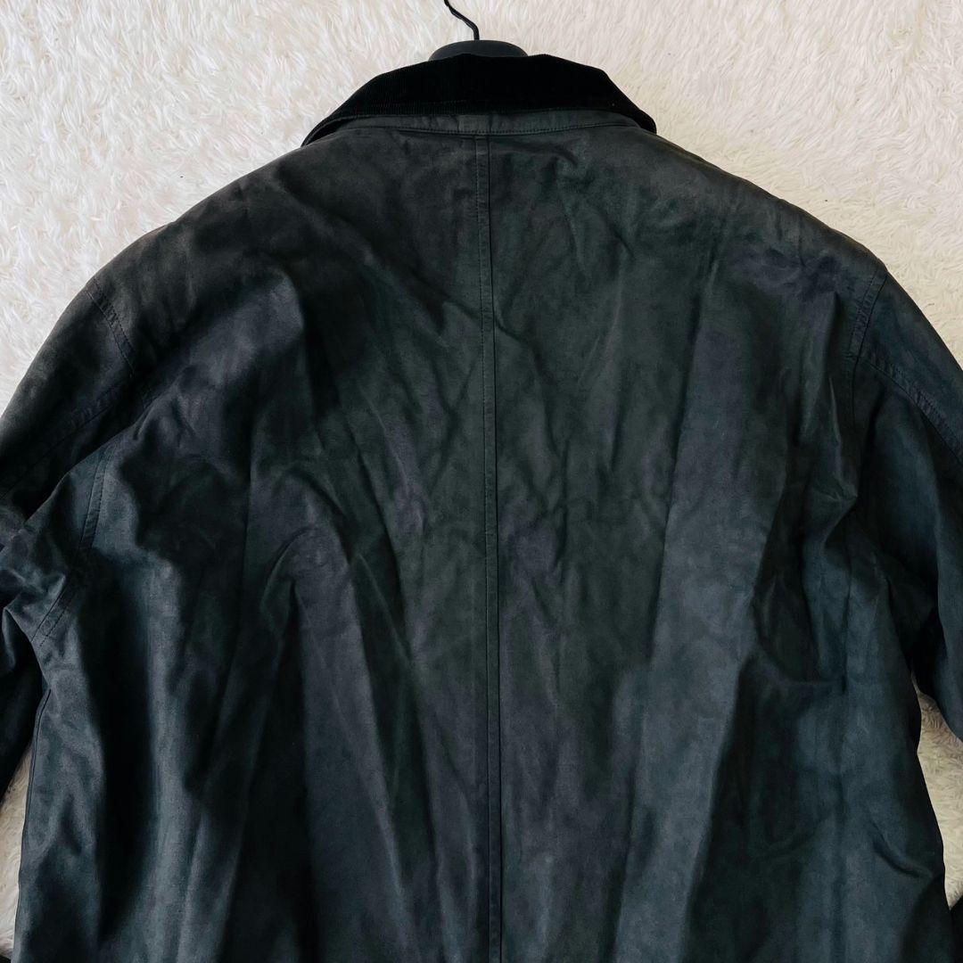 バーバリーロンドン ステンカラーコート ダウンライナー メガチェック 黒 L