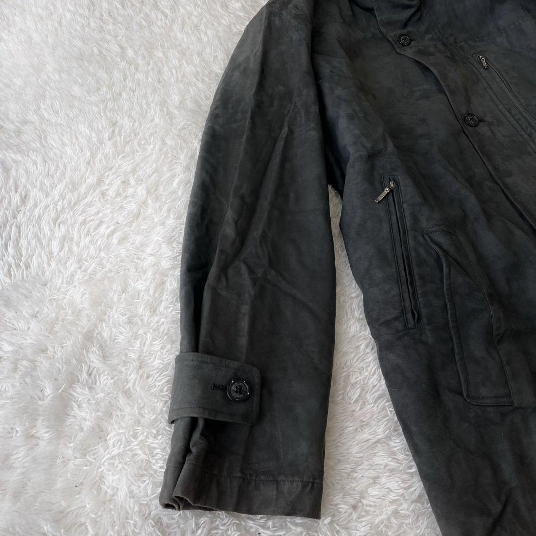 バーバリーロンドン ステンカラーコート ダウンライナー メガチェック 黒 L