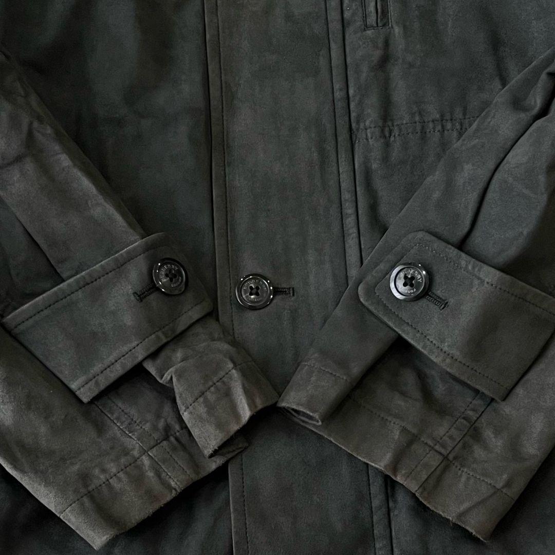 バーバリーロンドン ステンカラーコート ダウンライナー メガチェック 黒 L