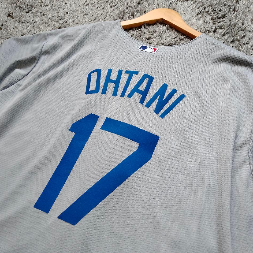 【美品】ドジャース 大谷翔平 #17 レプリアユニホーム ロード グレー XXL