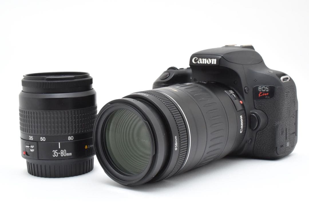 デジタル一眼レフカメラcanon kiss x9i標準&望遠ダブルレンズセット