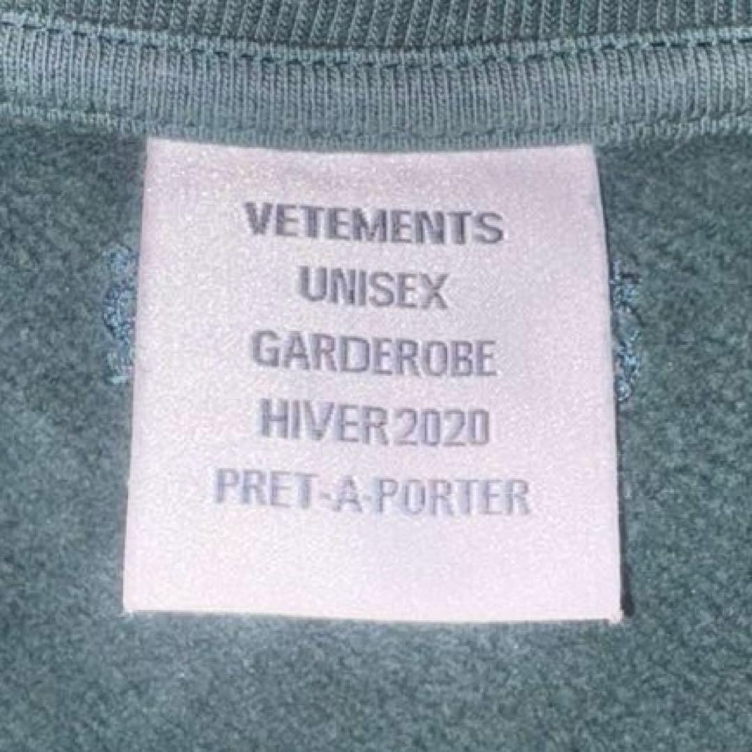 トップス VETEMENTS 20AW LOGO SWEAT SHIRT GREEN