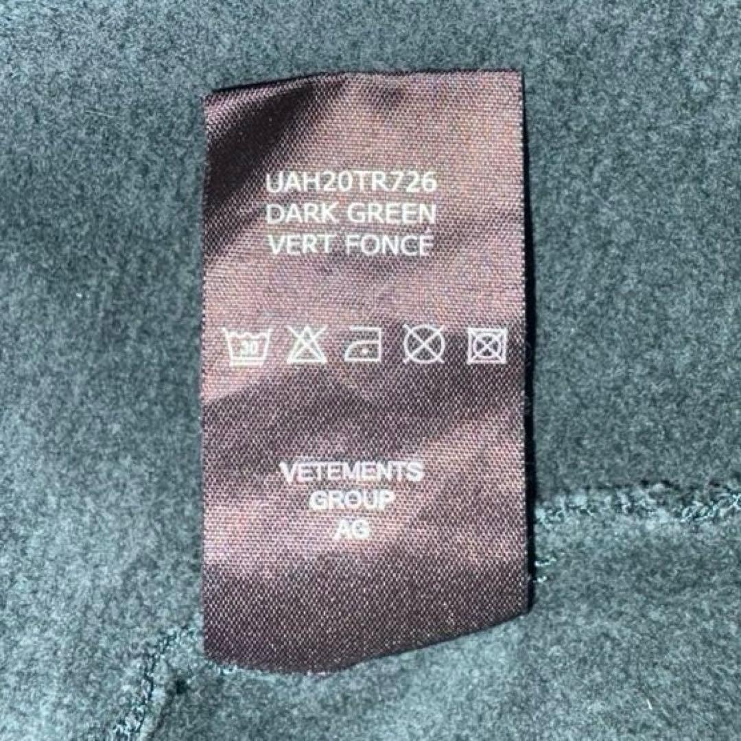 トップス VETEMENTS 20AW LOGO SWEAT SHIRT GREEN