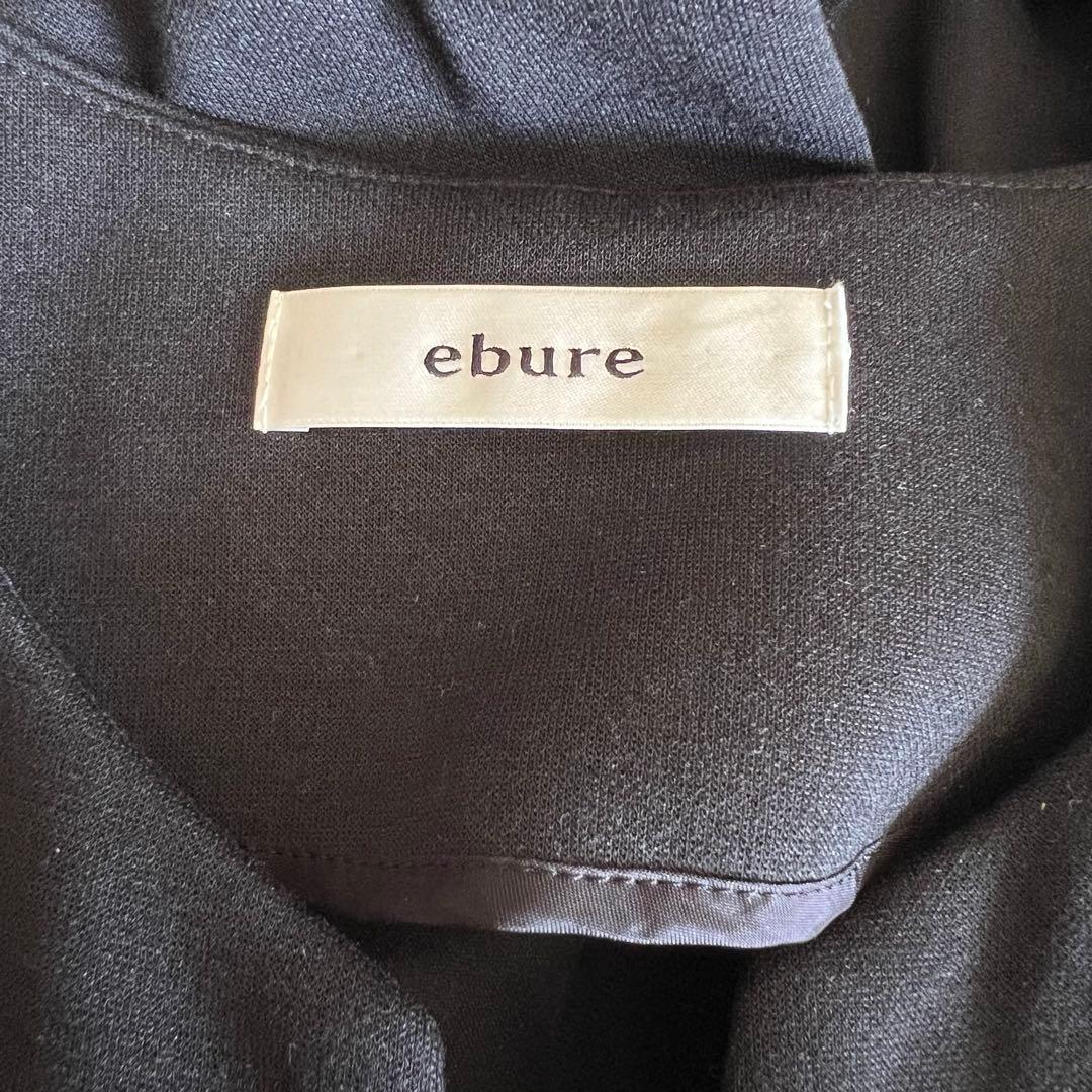 ebure エブール ブライトダブルクロス オープンカラーワンピース