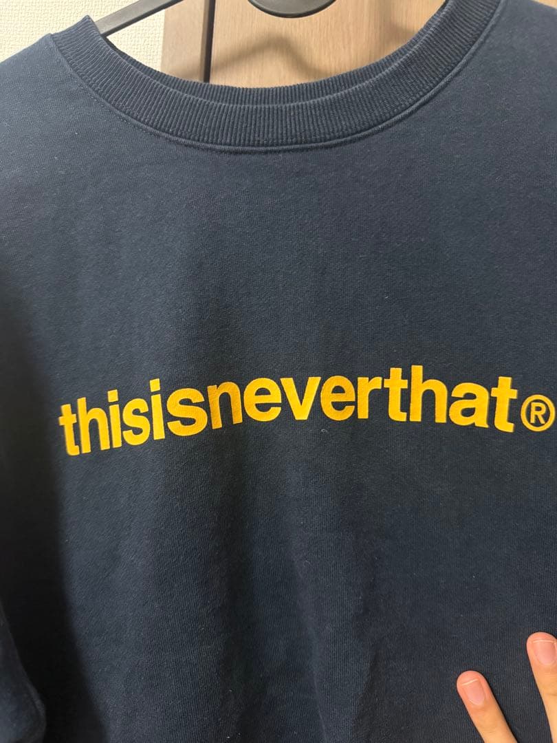 thisisneverthat ネイビー トレーナー
