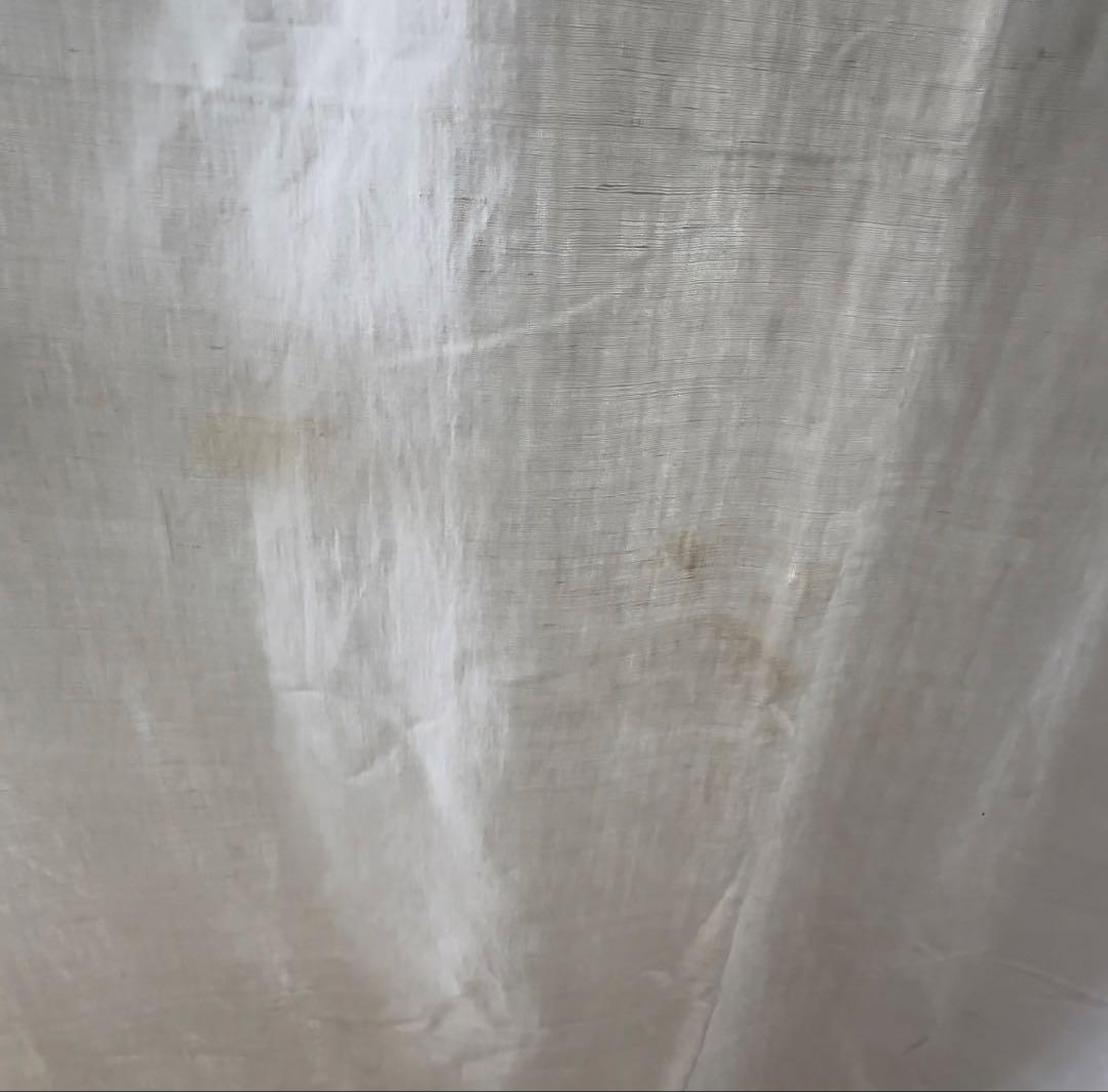 超大判アンティークリネンで仕立てたずっしり重い素敵なカーテン