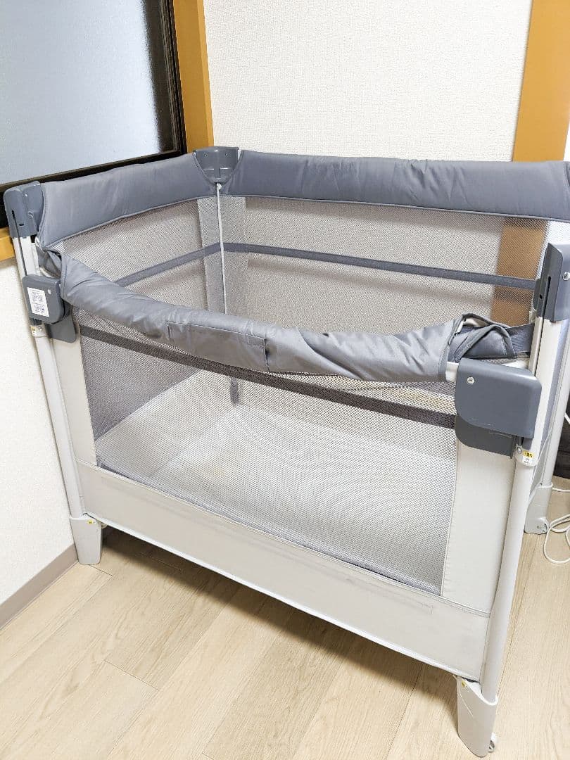 アップリカ ココネル エアー AB グレーベア ベビーベッド 折りたたみ