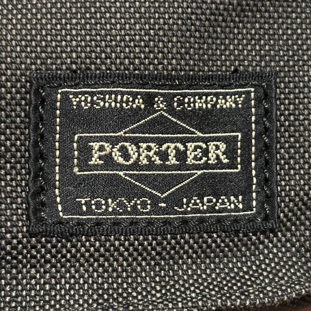 【美品】PORTERポーター スモーキー2層式ショルダーバッグ ダブルファスナー