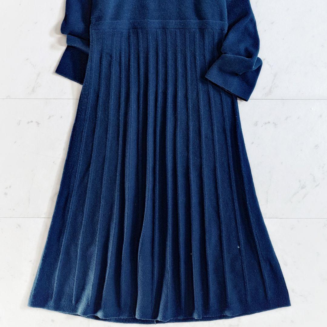 美品✨​シクラス CYCLAS 日本製 上質ウールプリーツ ニットワンピース