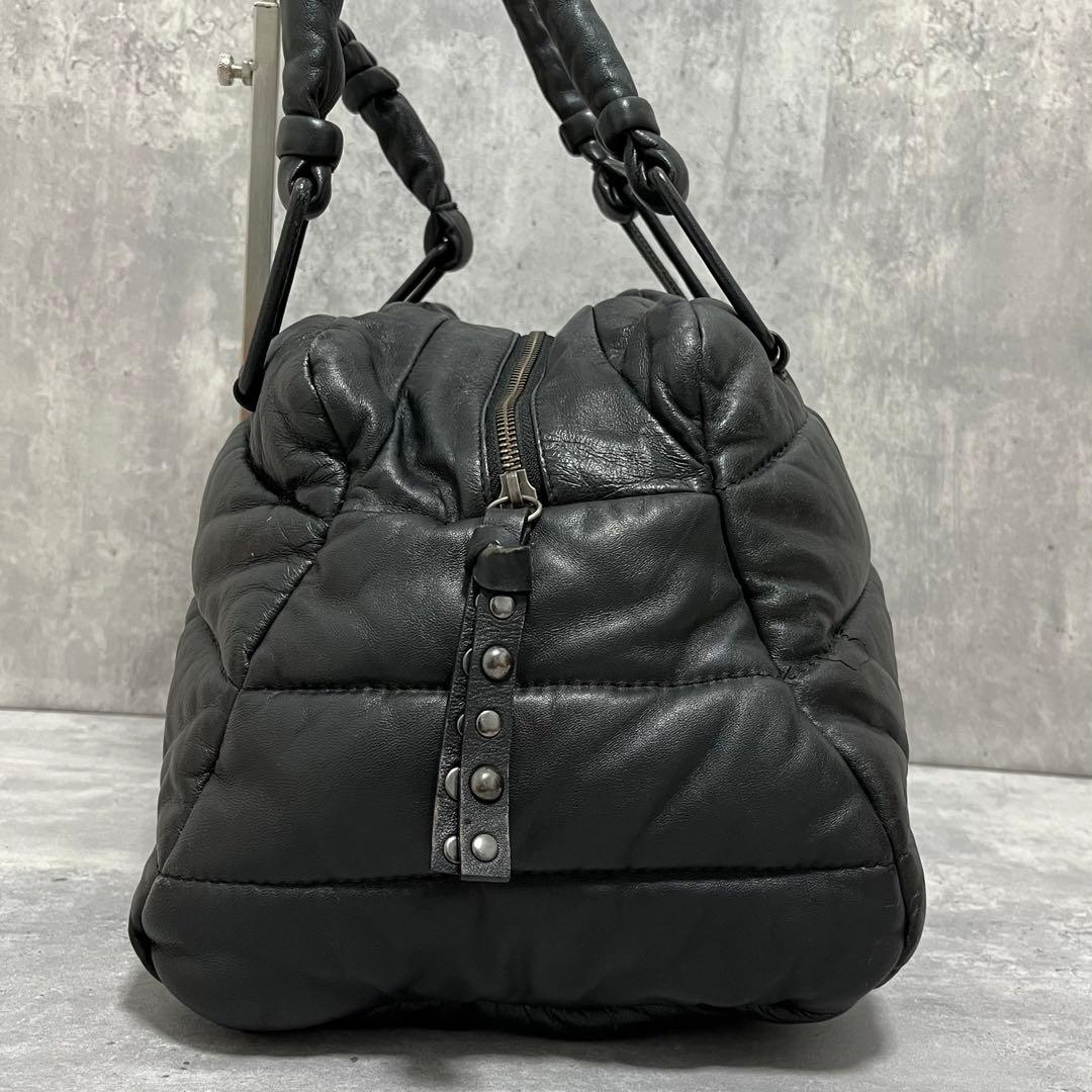 極美品✨ DIESEL レザー キルティング ミニボストンバッグ