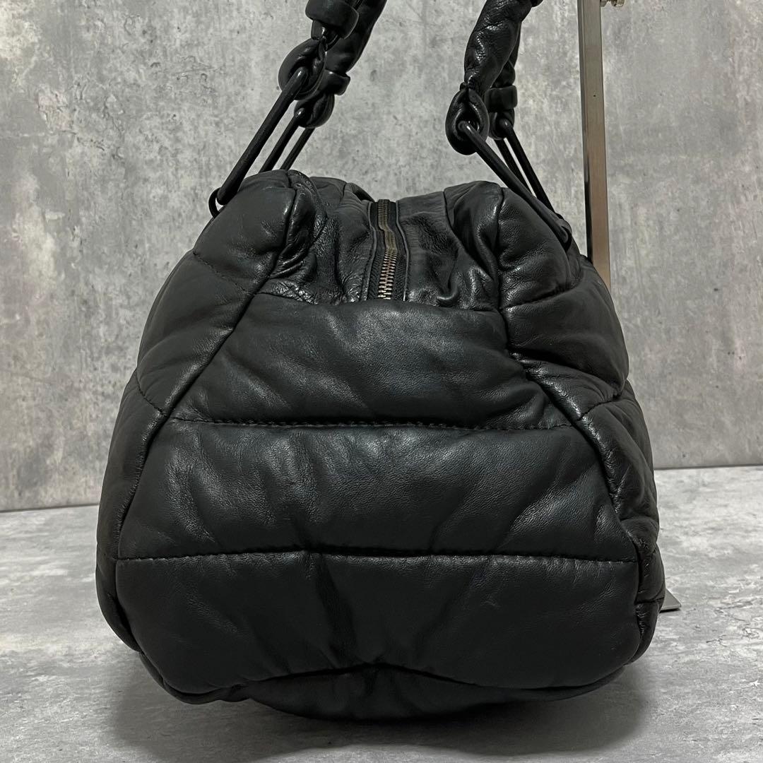 極美品✨ DIESEL レザー キルティング ミニボストンバッグ