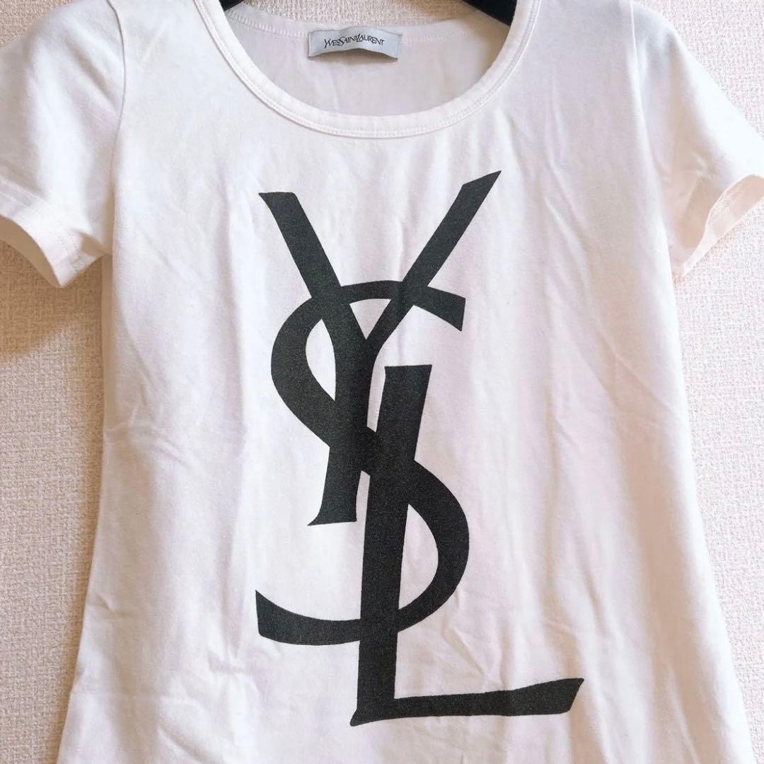 ミッキー様【正規品】✨Yves Saint Laurent✨ ロゴTシャツ　M