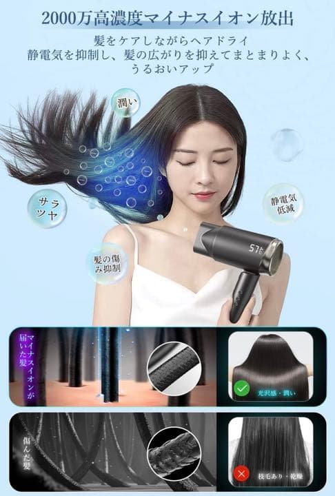 期間限定‼️【新品未使用】2022革新モデル ドライヤー 1500W大風量