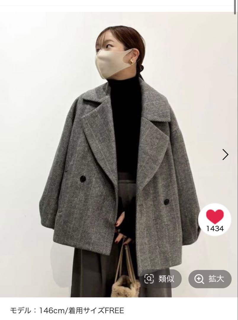 【低身長caho146cmさんプロデュース】シャギージャコット【BAYFLOW】