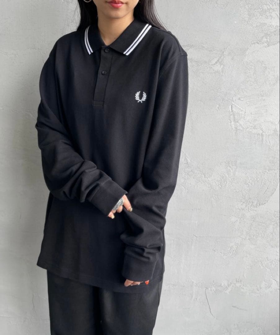 【WEB限定】FRED PERRYツインティップライン ロングスリーブポロシャツ