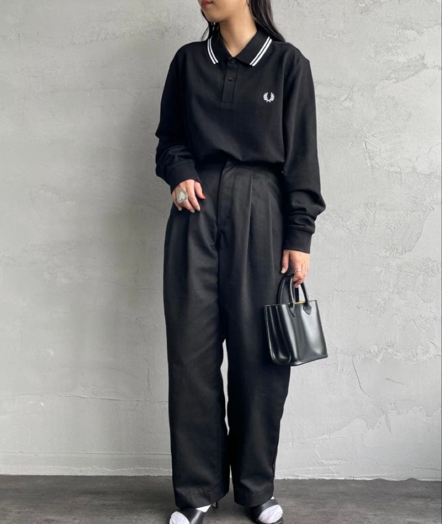 【WEB限定】FRED PERRYツインティップライン ロングスリーブポロシャツ