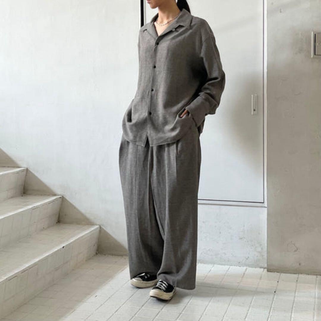 nonnotte ノノット 24SS ツイード ワイドスラックス サイズ4