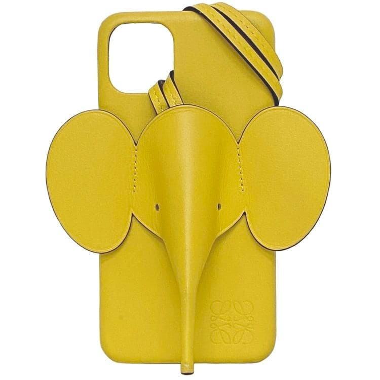 ロエベ iPhone 11 PRO MAX ケース イエロー f-21207