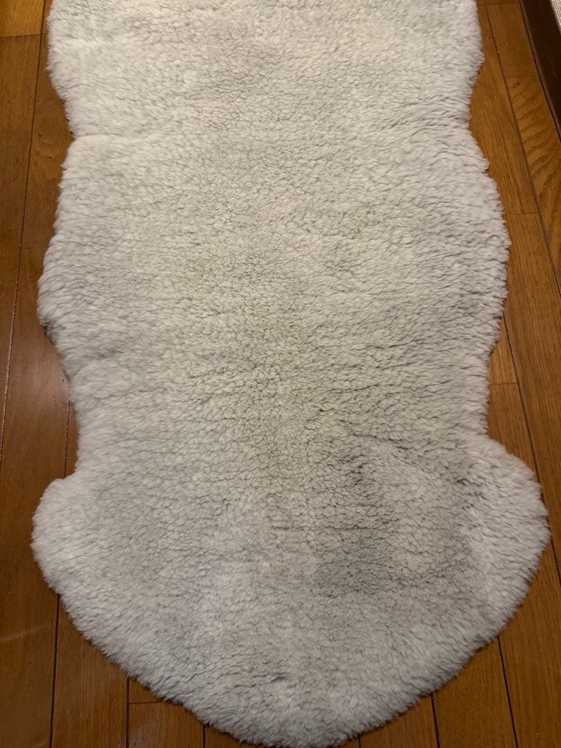 【勝子】NICHIRO ニチロ　ムートンラグ　グレー