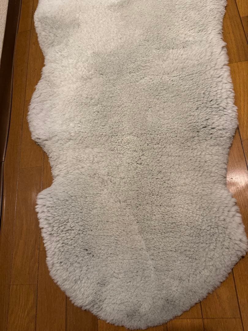 【勝子】NICHIRO ニチロ　ムートンラグ　グレー