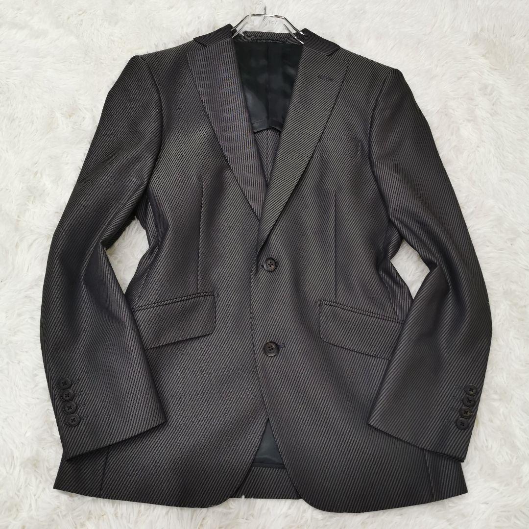 美品 メンズティノラス 3ピース ベスト付き ストライプ セットアップ Sサイズ