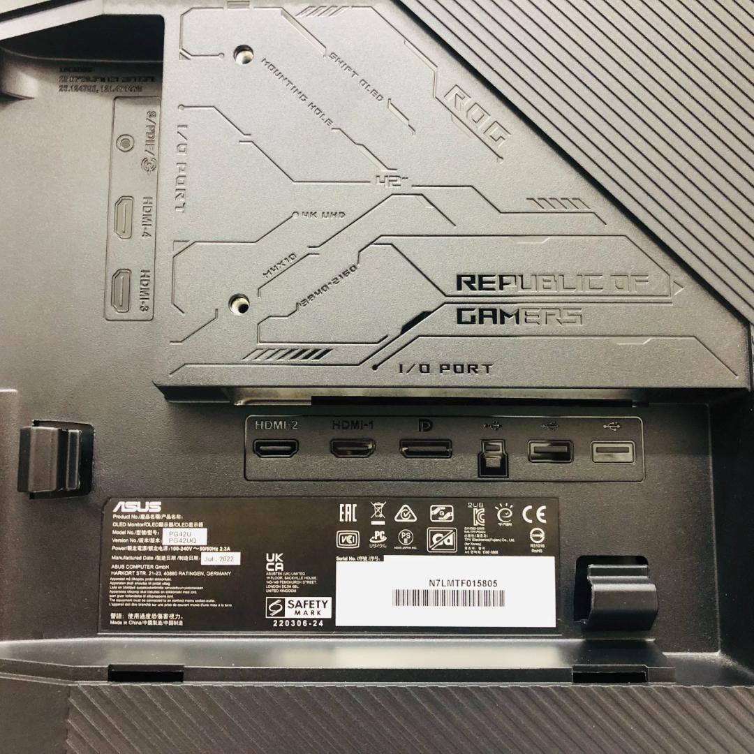 【送料無料】ASUS モニターROG Swift OLED PG42UQ 現状品