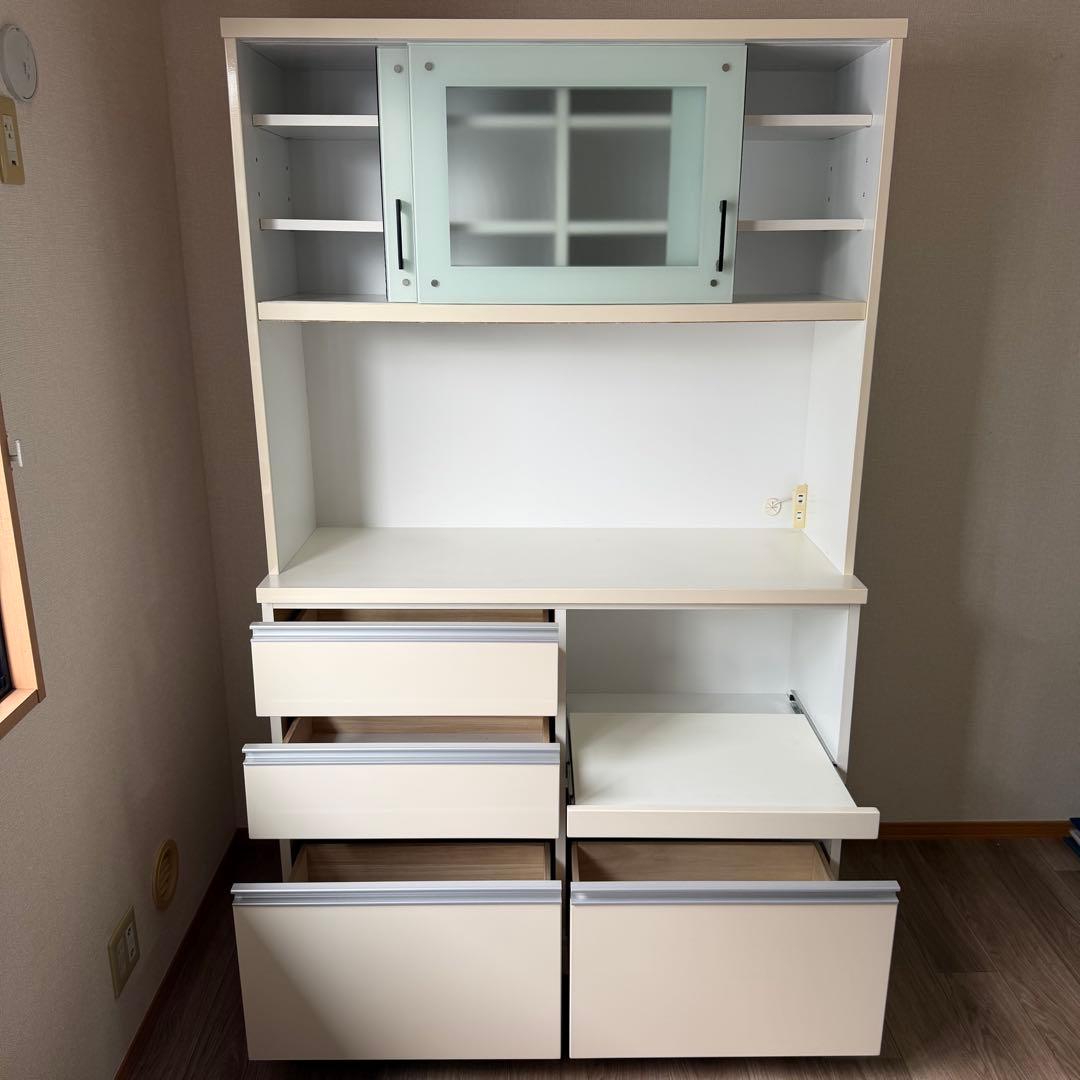 直接引き取りのみ カップボード　食器棚　ガラス扉付き
