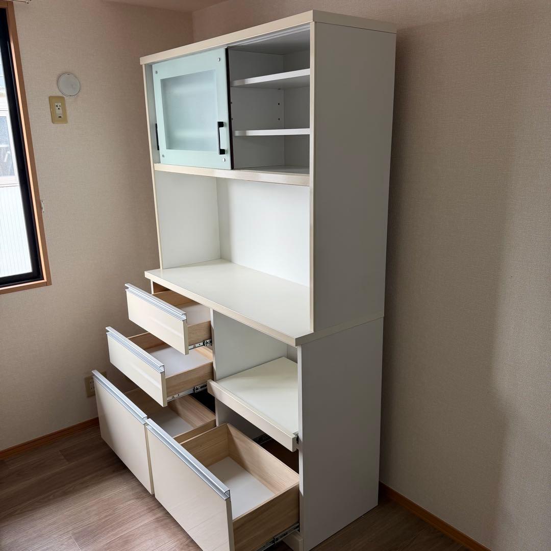 直接引き取りのみ カップボード　食器棚　ガラス扉付き