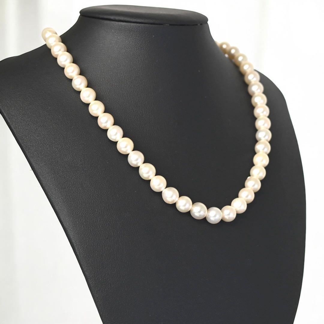 【極上】ツツミ　アコヤ　パール　大珠　本真珠　ネックレス　シルバー　8.5mm