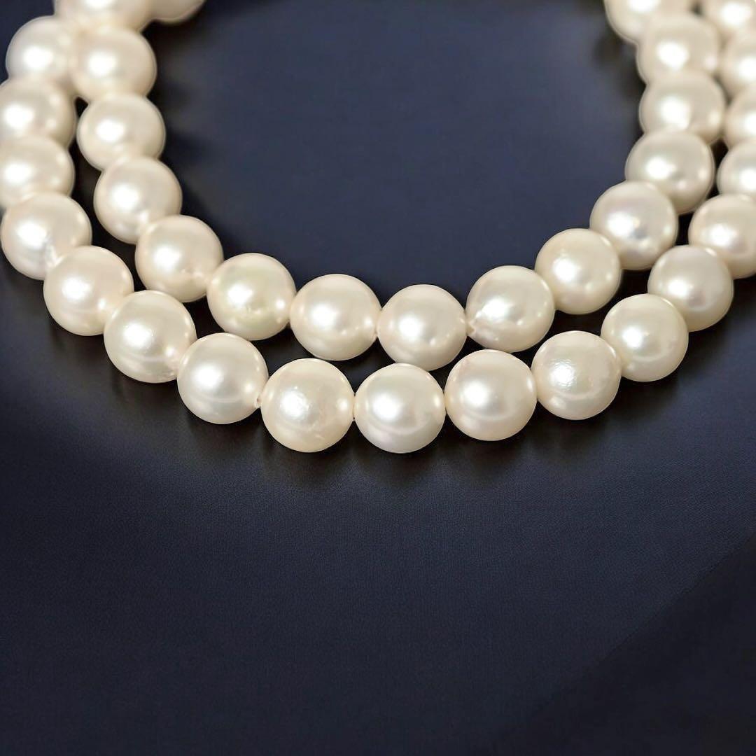 【極上】ツツミ　アコヤ　パール　大珠　本真珠　ネックレス　シルバー　8.5mm