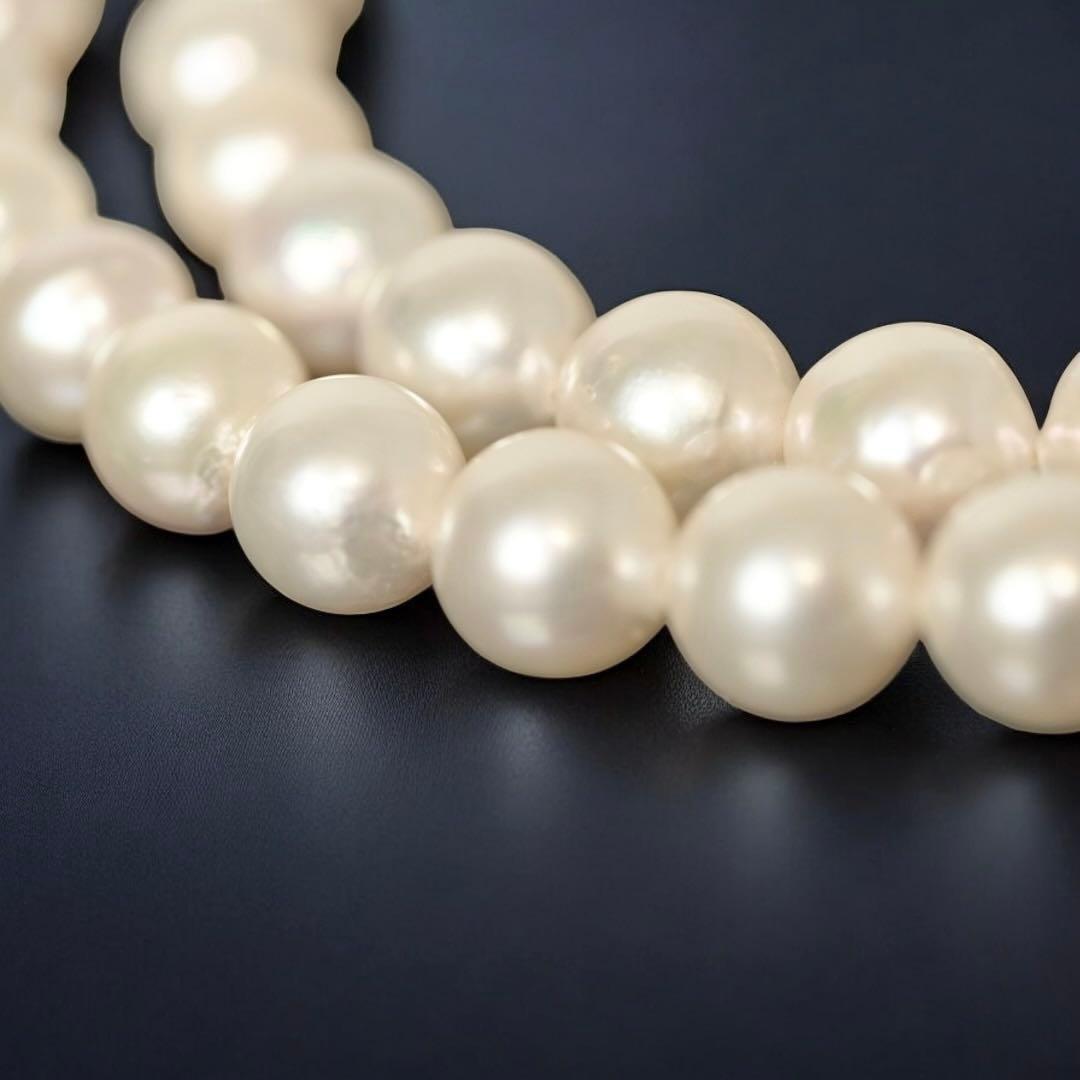 【極上】ツツミ　アコヤ　パール　大珠　本真珠　ネックレス　シルバー　8.5mm