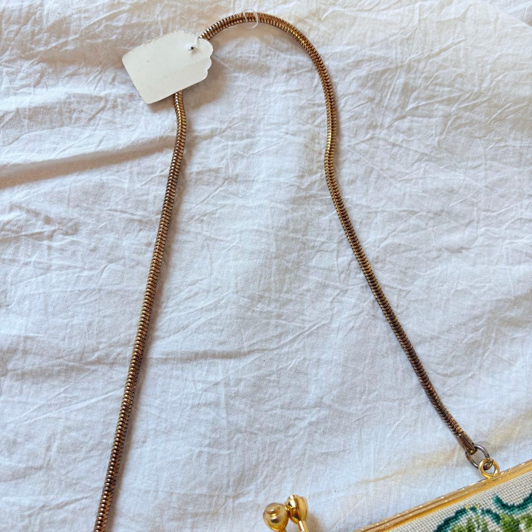 未使用美品 プチポワン 細密刺繍 ハンドバッグ パーティーバッグ