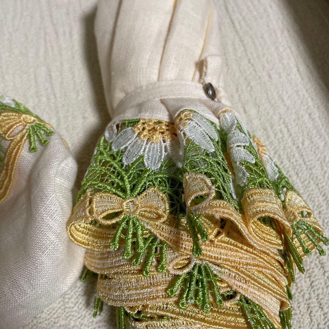 近沢レース　カモミール　折りたたみ日傘　クリーム