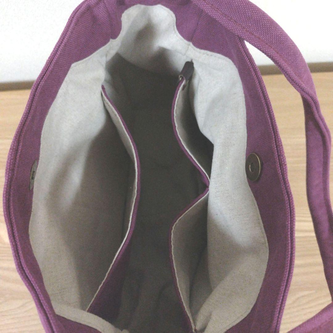 ハンドメイド、トートバック、帆布 ラウンド&ティアドロップ