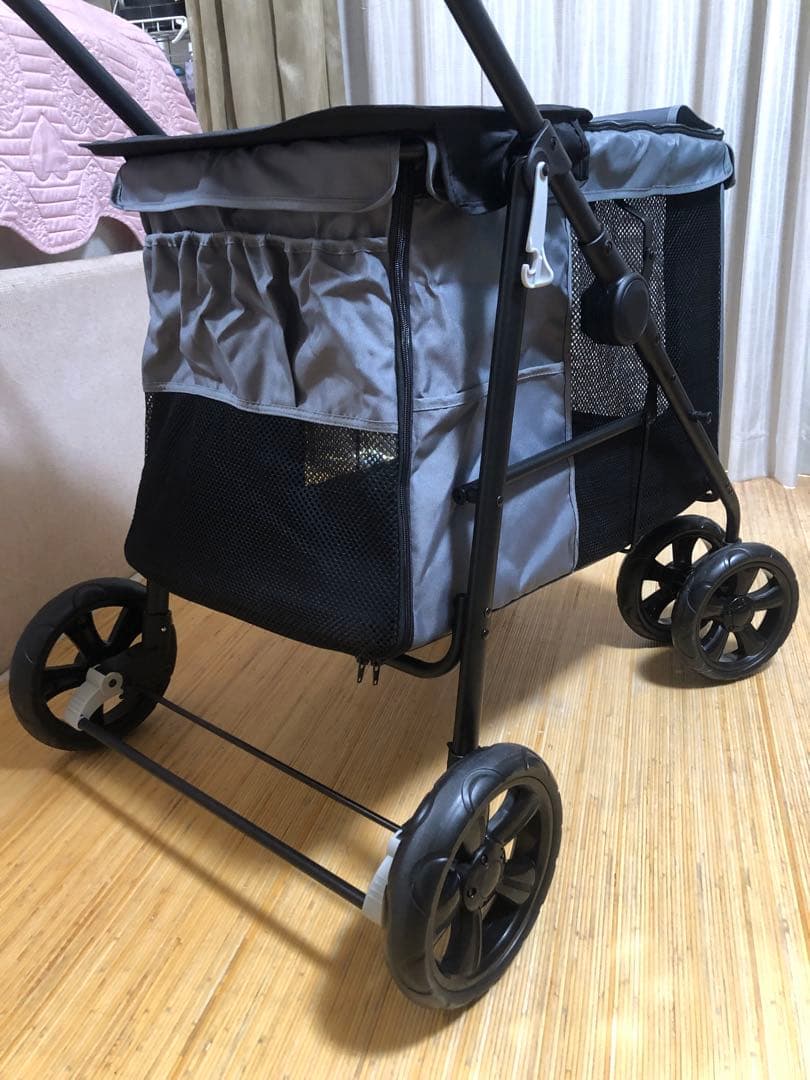 使用数日、ペットカート 大型犬 中型犬 ドッグカート サスペンション