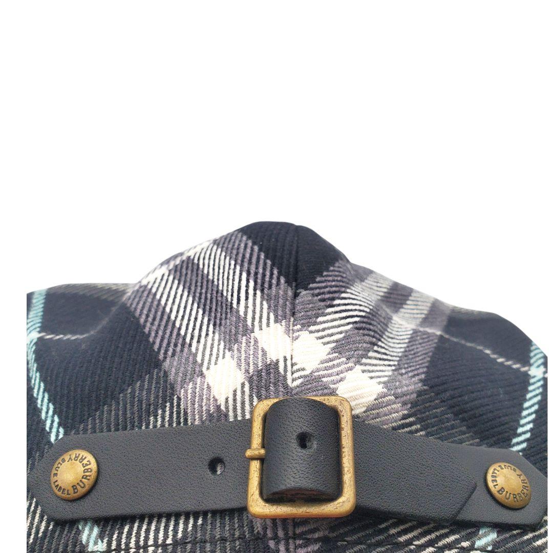 希少 未使用 バーバリーブルーレーベル ハンチング 帽子 ノバチェック タグ付